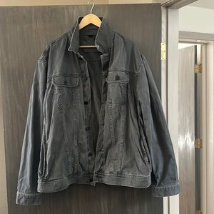 Banana Republic Black Lightweight Shirt Jacket with Classic Collar